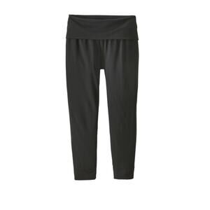 PATAGONIA Worn Wear Black Trail Beta Capris Stretch Roll-Over Waistband Size XS